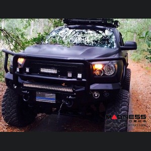 Toyota Tundra Stealth Front Winch Bumper Lonestar Guard - Raw Steel WARN M8000 Or 9.5xp